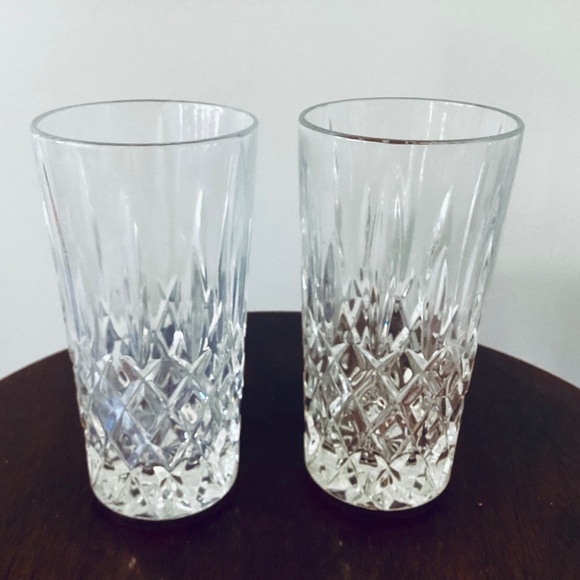 Pair of Cut Crystal Highball Glasses, Crystal Bar Glasses, Crystal glasses - Picture 1 of 5